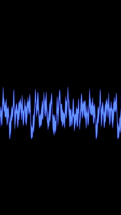 Vertical Glowing Blue Audio Waveform 4K Seamless Loop Vídeo Stock 336535583