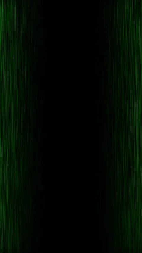 Vertical Glowing Green Light Lines Rising Curtain Frame 4K Loop Video stock 338277736