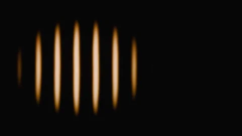 Vertical glowing light bars moving on a dark background 스톡 동영상 346663418
