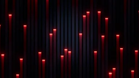 Vertical glowing lines of varying heights, a dynamic visual effect loop animated Video stock 329559868