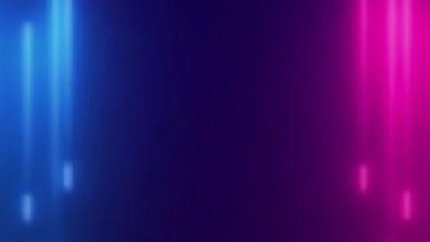 Vertical Glowing Neon Lights Stage Stock Footage 258433004