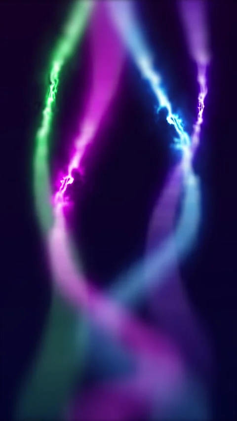 Vertical Glowing Rising Power Lines 4K Loop Video stock 297921997