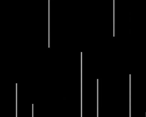 Vertical glowing white lines moving on black background, abstract seamless .. Stock Footage 341769638