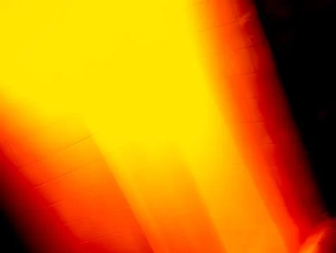 Vertical Glowing Yellow Orange Light Beam on Black Background Stock Illustration