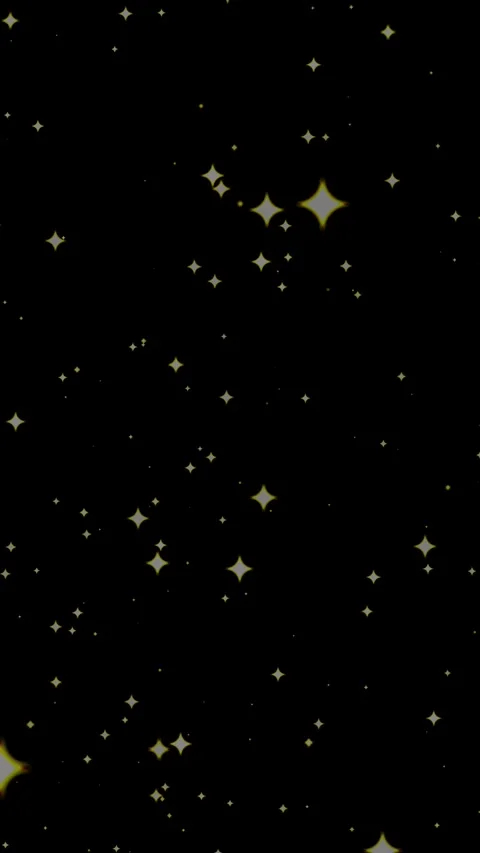 Vertical Gold Glowing Sparkles Four Pointed Stars 4K Loop Video stock 334533557