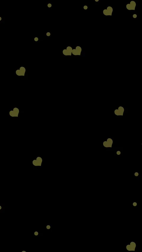 Vertical Gold Heart Circle Particles Falling 4K Loop Overlay Vídeos de archivo 337816733
