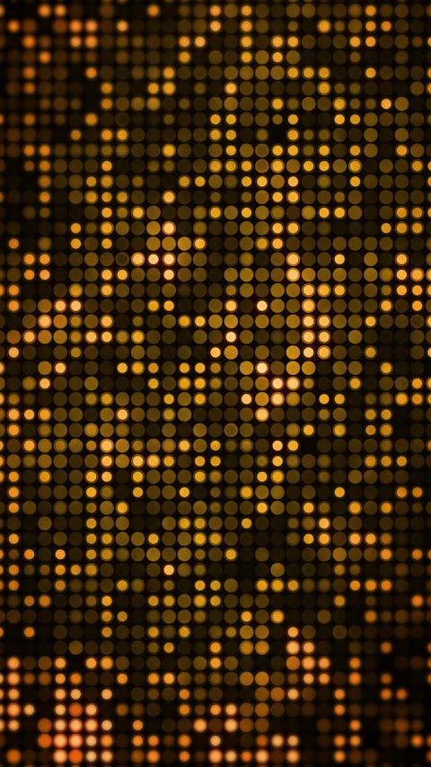 Vertical Golden Glowing Disco Light Grid Background. Vertical video. Video stock 327774579
