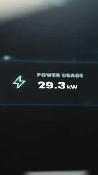 Vertical GPU Cluster Power Usage Card Stock Photos