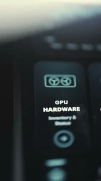 Vertical GPU Hardware Inventory Status Application 库存照片