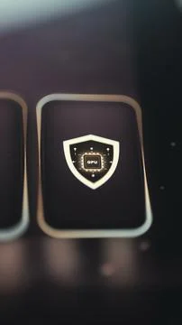 Vertical GPU Security Shield Interface Foto stock