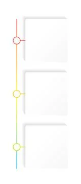 Vertical gradient color timeline empty infographic template Illustrazione stock