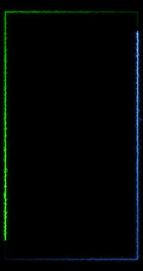 Vertical Green and Blue Electric Energy Frame Border Animation Stock Footage 340264308