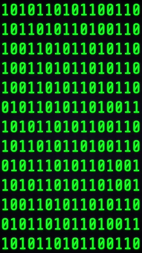Vertical Green Binary Data Background Animation Stock Footage 337632665