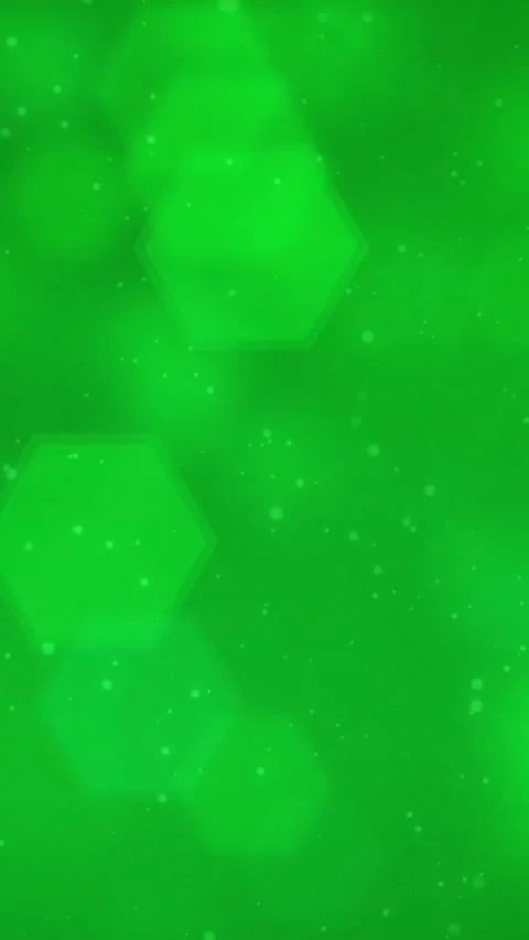 Vertical green bokeh background with honeycomb geometric shapes Stock Footage 340180628