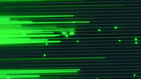 Vertical green digital data streams with glowing particles on a dark backgrou Stock Footage 335962289