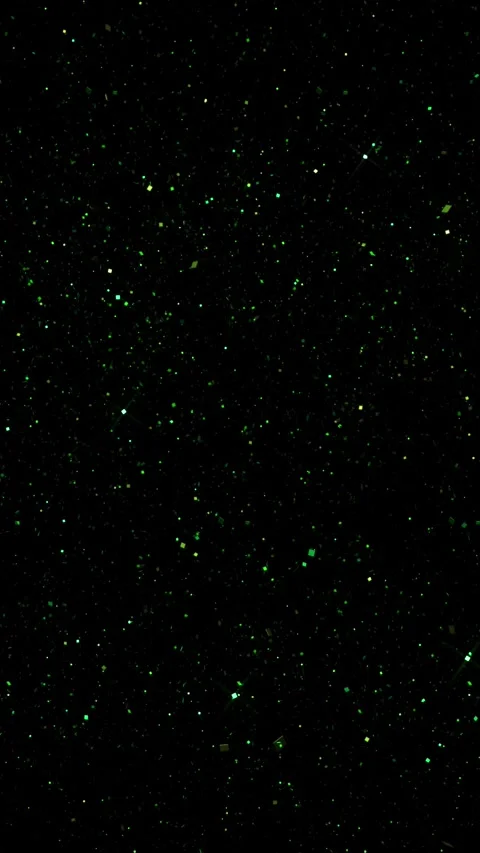 Vertical Green Glitter Cosmic Tempest 4K Loop Stock Footage 303293032