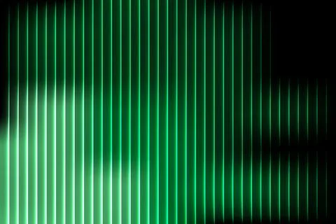 Vertical green glowing lines with light gradient and dark background abstract Illustrazione stock
