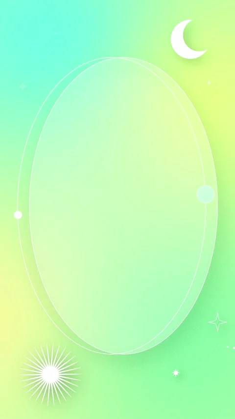 Vertical Green Gradient Background with Shooting Stars and Oval Frame Stock Footage 326707430