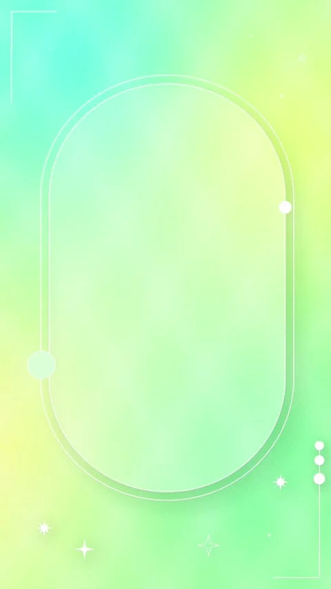 Vertical Green Gradient Background with Stars Planets and Oval Frame Stock Footage 326707423