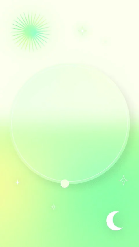 Vertical Green Gradient Background with Sun Moon and Circular Frame Stock Footage 326707421