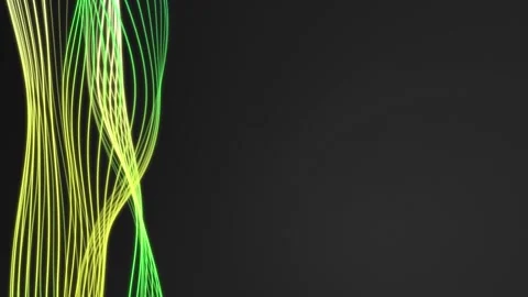 Vertical Green Gradient Flowing Lines Left Side Loop Background 库存影片 336158953
