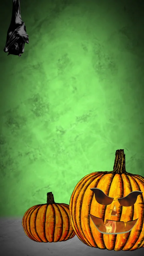 Vertical green halloween background Stock Footage 287441289