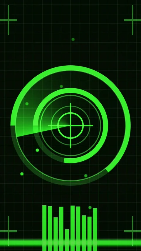 Vertical Green HUD Interface Futuristic Interface Loop Vidéo 339136025
