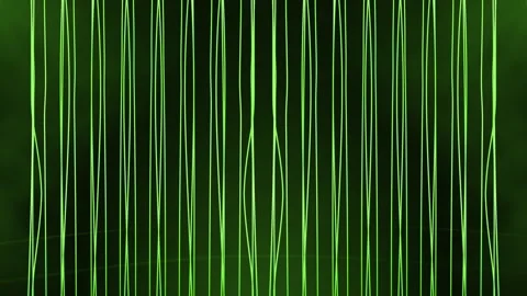 Vertical green light strands against a dark background. Stock Footage 317540468