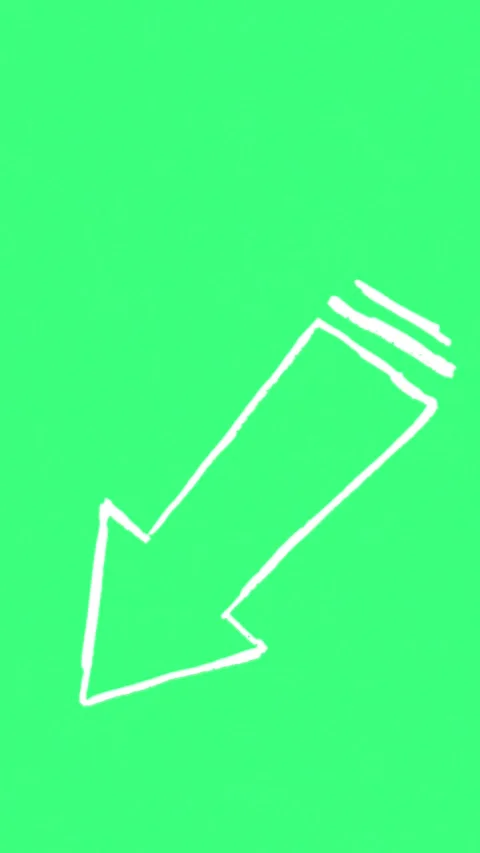 Vertical Green Screen Hand Drawn White Arrow Like Call to Action Animation Stock-Footage 347457917