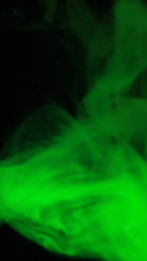 Vertical green smoke dark background Stock Footage 262744269