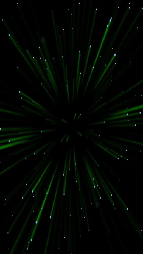 Vertical Green Streak Laser Light Flight 4K Loop Stock Footage 299092600