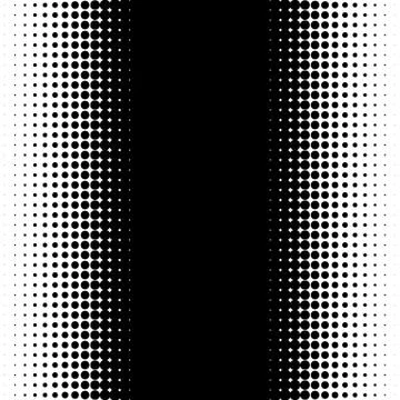 Vertical half tone pattern with dots - Monochrome halftone texture Illustrazione stock