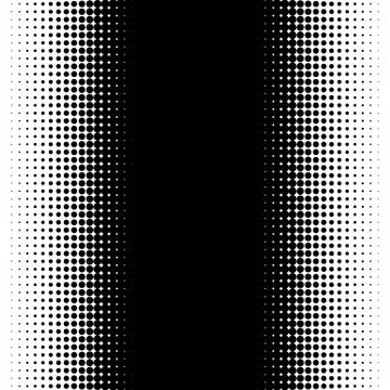 Vertical half tone pattern with dots - Monochrome halftone texture Stock Illustration