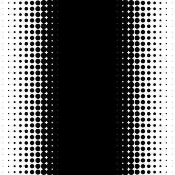 Vertical half tone pattern with dots - Monochrome halftone texture 库存插图