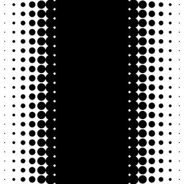 Vertical half tone pattern with dots - Monochrome halftone texture Stock Illustration