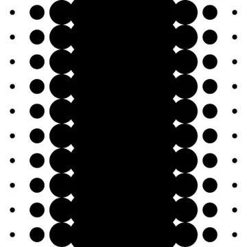 Vertical half tone pattern with dots - Monochrome halftone texture 库存插图