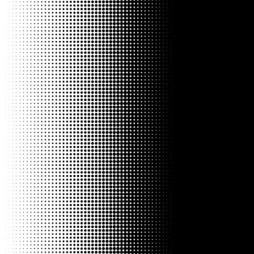 Vertical half tone pattern with dots - Monochrome halftone texture Stock Illustration