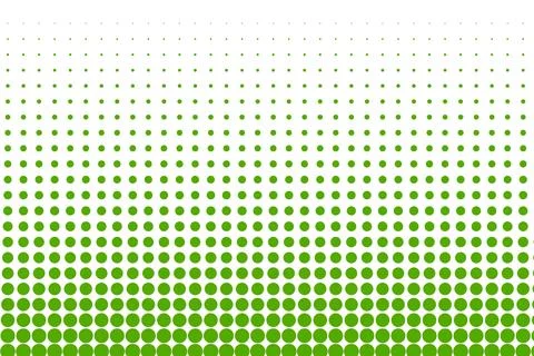Vertical halftone pattern with green circles Stockillustratie