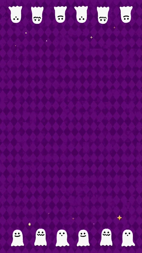 Vertical Halloween Argyle Pattern Background with Ghosts, Purple Stock-Footage 343608177