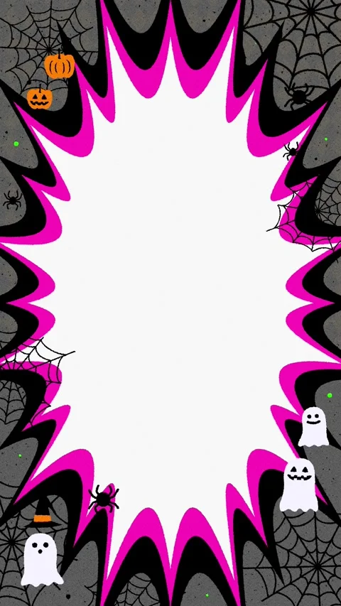 Vertical Halloween Shockwave Frame Background Animation, Pink and Gray 스톡 동영상 343608125