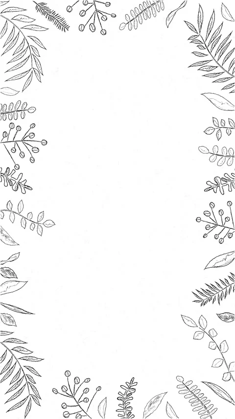 Vertical Hand Drawn Botanical Border Seamless Loop Stock Footage 331416810