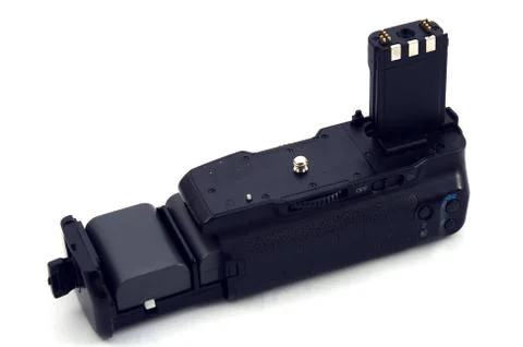 Vertical handle for reflex camera Foto stock