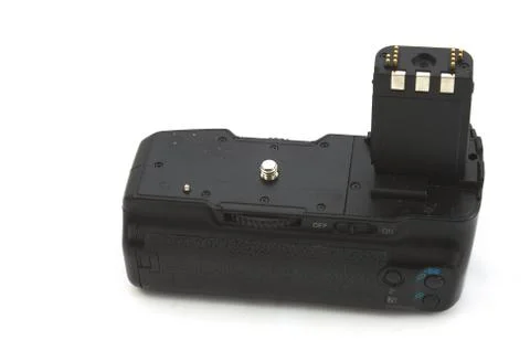 Vertical handle for reflex camera Stock Photos