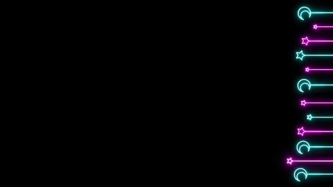 VERTICAL HANGING MOON STARS Stock-Footage 257429909