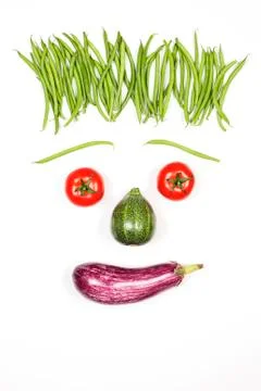 Vertical happy face Stock Photos