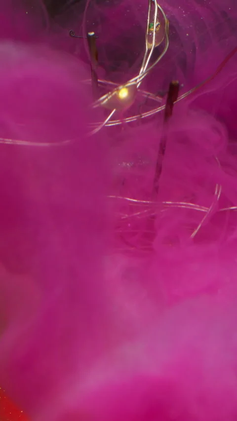 Vertical haze flow blur broken light bulb paint Stock Footage 334004822