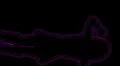 Vertical HD sexy dancer silhouette - magenta neon on black VJ and DJ FX HD Footage