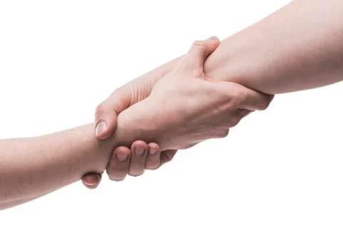 Vertical help hands holding together representing friendship, partnership, he 写真素材