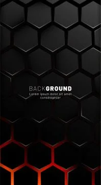 Vertical hexagon background. Gradient color light pattern with dark backgroun Stock Illustration