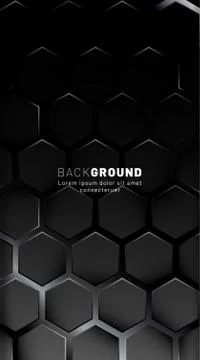 Vertical hexagon background. Gradient color light pattern with dark backgroun Stock Illustration